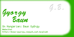 gyorgy baun business card
